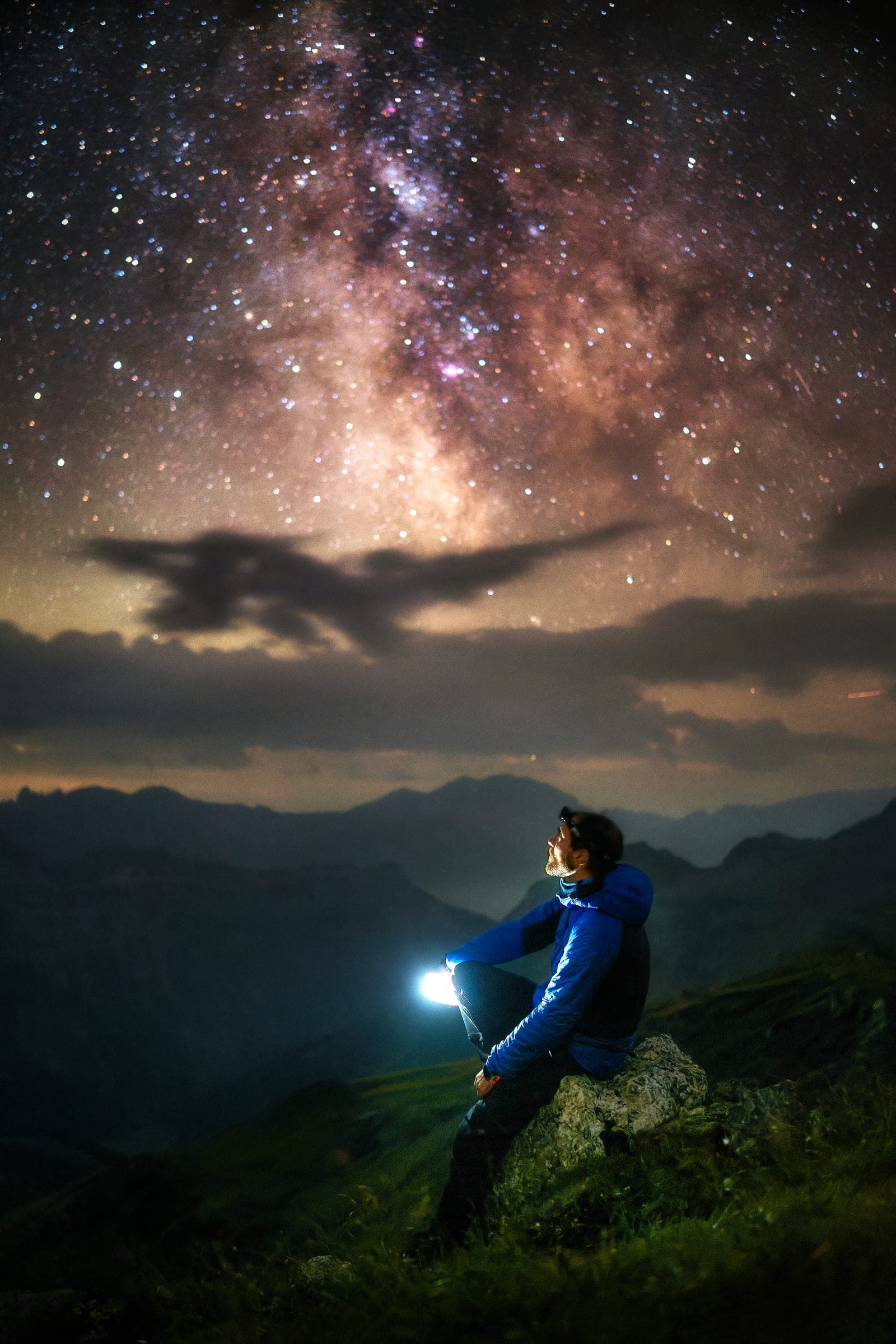 Artist portrait on alpine terrain