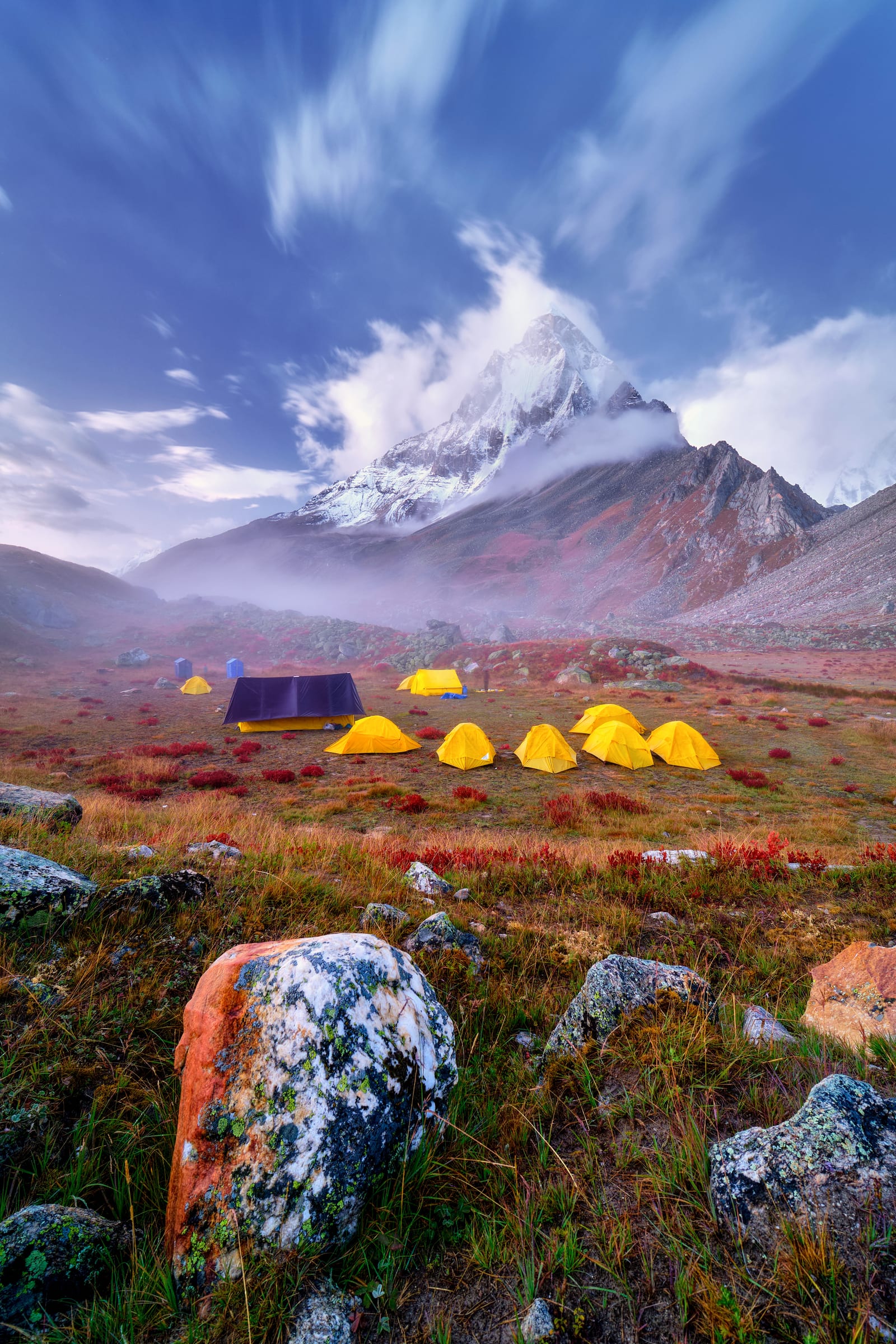 Camp in the shadows of Shivling